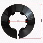 40mm 43mm Bath Waste Pipe Cover BLACK Wall or Floor Cover 90mm External - Image 2