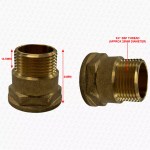 2 x 3/4" BSP Male x Female Brass Tap Extensions / Brass Extenders 3/4" INCH - Image 3