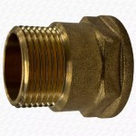 2 x 3/4" BSP Male x Female Brass Tap Extensions / Brass Extenders 3/4" INCH - Image 4