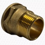 2 x 3/4" BSP Male x Female Brass Tap Extensions / Brass Extenders 3/4" INCH - Image 5