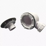 NEW Brushed Nickel 90mm High Flow Shower Tray Waste Drain Trap BRASS METAL TOP - Image 5