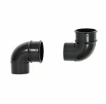 Gutter Swan Neck Down Pipe Rainwater Elbow Bend Set 68mm Black for Drain Pipe