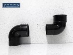 Gutter Swan Neck Down Pipe Rainwater Elbow Bend Set 68mm Black for Drain Pipe - Image 3
