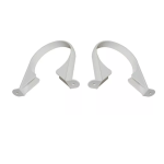 2 x 110mm WHITE Soil & Vent Pipe Clips Support Brackets