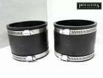 110mm or 4" Fernco Type Flex Seal Rubber Coupler Cast Iron - Plastic SET OF 2