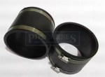 110mm or 4" Fernco Type Flex Seal Rubber Coupler Cast Iron - Plastic SET OF 2 - Image 3