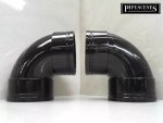 Solvent 110mm Soil Pipe Elbows Bends 90° Double Socket - Black Glued 4" ABS Vent