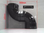 Solvent 110mm Soil Pipe Elbows Bends 90° SWAN NECK - Black Glued 4" ABS Vent - Image 2