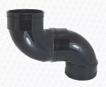 Solvent 110mm Soil Pipe Elbows Bends 90° SWAN NECK - Black Glued 4" ABS Vent