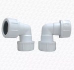 2 x McALPINE Universal Overflow Pipe Elbow Bend fits 19-23mm 3/4" Pipe R2M - Image 2