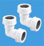 2 x 21.5mm Pipe Elbows Compression No Glue Needed Overflow Condense Pipe Bend