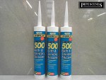 3 x EVERBUILD Everflex 500+ Premium Grade Bath & Sanitary Silicone Sealant CLEAR