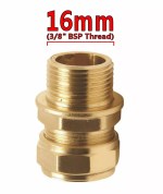 Grohe Pair 3/8" Inch Flexi Tail Pipe Adapter Fitting Compression European Tap - Image 2