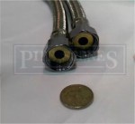 Grohe Pair 3/8" Inch Flexi Tail Pipe Adapter Fitting Compression European Tap - Image 6