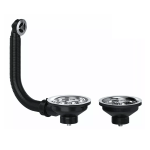 Kitchen Sink Basket Strainer Waste Kit 1 x WITH Overflow & 1 x WITHOUT Overflow
