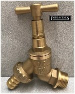 Lockshield Garden Bib Tap with 2 Removable Heads / Handle Anti Vandal 1/2" Brass - Image 6