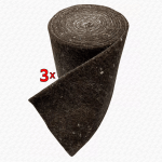 3 x Rolls of Hair Felt Lagging Flat 4" Wide x 24ft Long Pipe Lagging Wrap