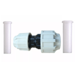 32mm x 25mm Blue MDPE Water Main Pipe Adaptor Reducer with Free Liners