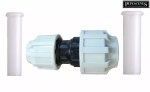 32mm x 25mm Blue MDPE Water Main Pipe Adaptor Reducer with Free Liners