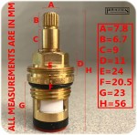 PAIR Tall Paini Replacement Ceramic Valves for Brita Torlan & Kelda Filter Taps - Image 3