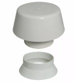 White Vent Kit 110mm Vent Cowl & Weather Collar Soil Pipe Stack Mushroom Vent