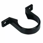 10 x FloPlast BLACK 40mm ( 43mm ) Waste Pipe Saddle Pipe Clip Bracket Support - Image 2