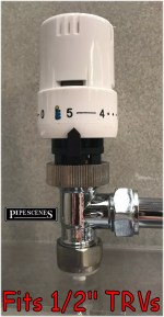 2 Pack - 60mm Chrome Radiator Extension Tails - 1/2" TRV - Image 5