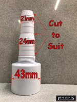 Washing Machine Spigot Waste Nozzle with 1A Jubilee Hose Clip (22mm - 30mm) - Image 2