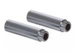 PAIR of Chrome Bib Tap Extensions Fixed Length 1/2" x 100mm Male - Female Joiner