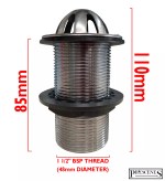 Bottle Trap & 1.5" Domed Urinal Waste Drain Stainless Steel - 1 1/2" 48mm Thread - Image 5