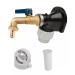LEVER Garden Tap Hose Union Bib Tap 1/2" Brass Kit with 25mm Wall Plate Elbow