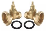 22mm Pump Valves Brass Gate Type Central Heating - WRAS Approved