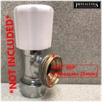 10 PACK Radiator Lockshield Valve Tails with Radiator Spanner Key - 1/2" x 3/4" - Image 3