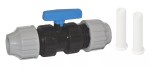 20mm Blue MDPE Water Pipe Stopcock Stop Cock Tap Water Main Switch Ball Type