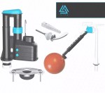 Toilet Close Coupled Fittings Pack for Cistern Lever Syphon Ballvalve Repair Kit - Image 2