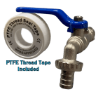 1/2" Garden Outside Outdoor Tap Hose Quarter Turn Lever - Image 3