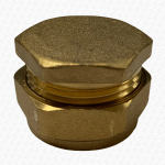 Brass Compression Stop End Cap for 3/4" Imperial Copper Pipe