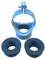 Grey 3" 82mm - 32mm & 40mm Strap Boss Clip with both Pushfit Adaptors