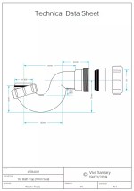 CLICKER CLACK Push Bath Waste and Shallow U Bend Trap Kit for Baths 40mm/1 1/2" - Image 5