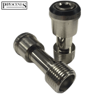 PAIR of Telescopic Radiator Valve Extension Pieces Adjustable Lockshield Fitting