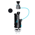 Dual Flush Toilet Syphon Valve Universal 2" & 1.5" Base & BLACK Push Button