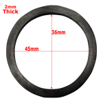 PAIR - 45mm Central Heating Pump Valve Washers Rubber Type - Image 3