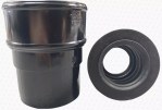 Gutter Down Pipe Rainwater 40mm Adaptor Connector Kit for 68mm Black Drain Pipe