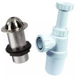 Bottle Trap & 1.25" Domed Urinal Waste Drain Stainless Steel 1 1/4" 42mm Thread