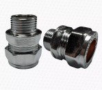 Grohe CHROME Pair 3/8" Inch Flexi Tail Pipe Adapter Fitting Compression