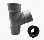 Gutter Down Pipe Rainwater 40mm Adaptor Connector Kit for 68mm Grey Drain Pipe