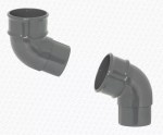 Gutter Swan Neck Down Pipe Rainwater Offset Bend Set 68mm Grey for Drain Pipe