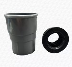 Gutter Down Pipe Rainwater 40mm Adaptor Connector Kit for 68mm Grey Drain Pipe