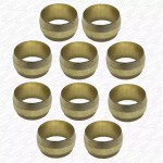 10 PACK - 10mm Compression Fittings Brass Olives Rings Microbore Size