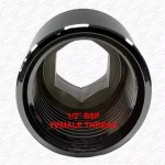 PAIR of Chrome Shower Arm Extensions Fixed Length 1/2" x 20mm Male to Female - Image 5